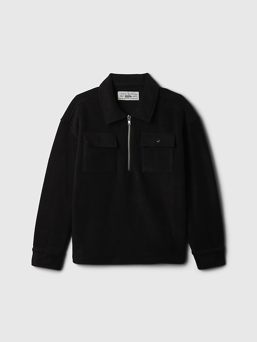 Image number 5 showing, Kids Cozy Half-Zip Shirt Jacket