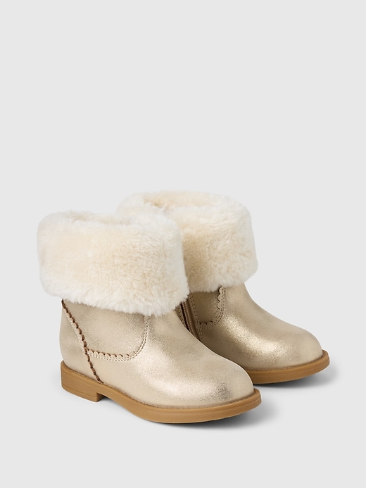 Image number 2 showing, babyGap Cozy Metallic Boots