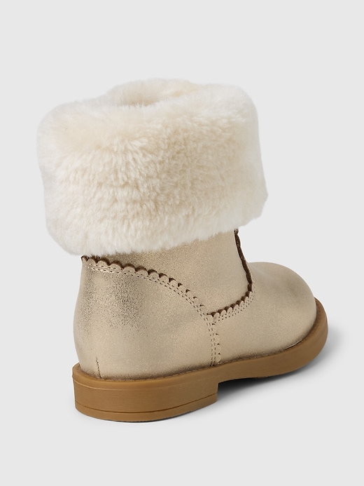 Image number 4 showing, babyGap Cozy Metallic Boots