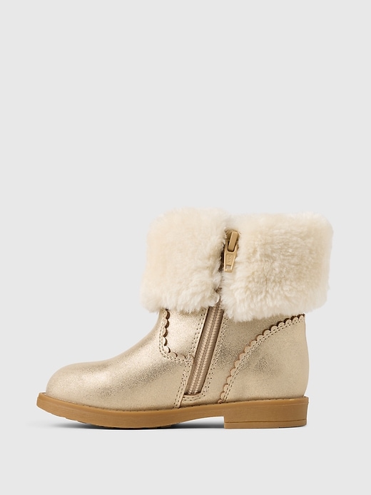 Image number 5 showing, babyGap Cozy Metallic Boots