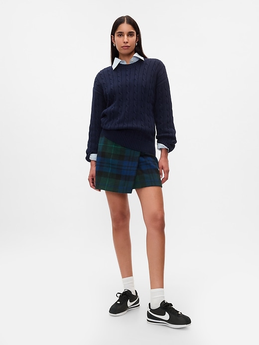 Image number 1 showing, Plaid Wrap Mini Skirt