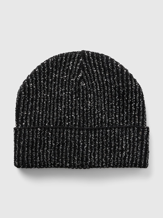 Image number 1 showing, Metallic Sequin Beanie