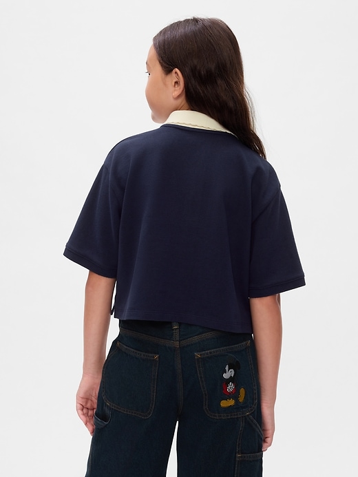 Image number 2 showing, Gap × Disney Kids Pique Cropped Polo Shirt