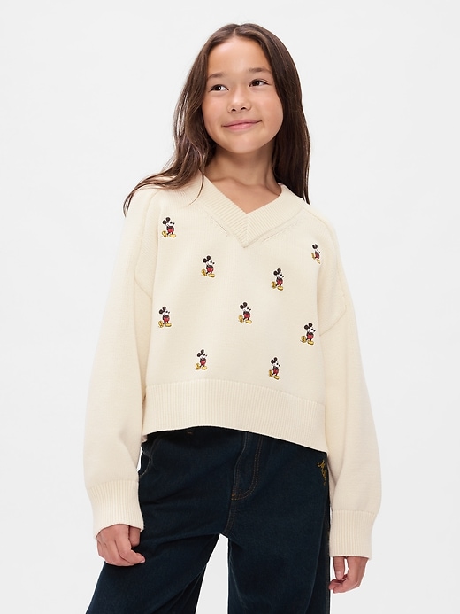 Image number 1 showing, Gap × Disney Kids Mickey Mouse Embroidered Sweater