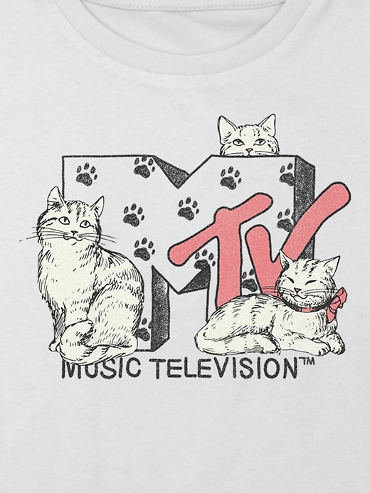 Image number 2 showing, Kids MTV Cats Graphic Boxy Crop Tee