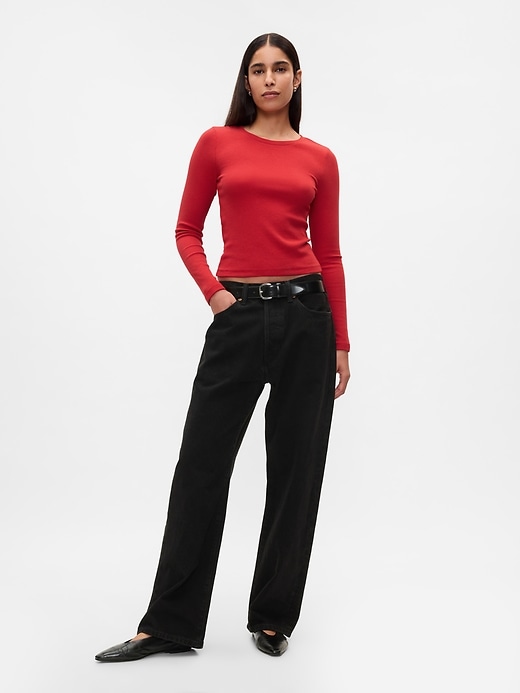 Image number 3 showing, Modern Rib Cropped T-Shirt