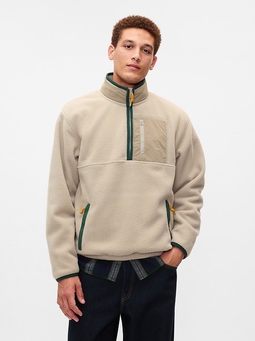 Image number 1 showing, Sherpa Half-Zip Pullover