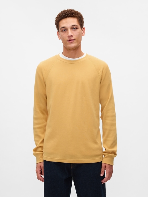 Image number 1 showing, Waffle-Knit Raglan T-Shirt