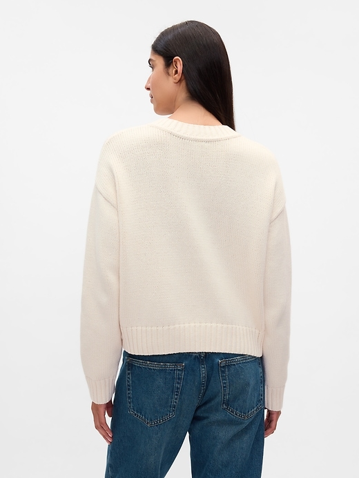 Image number 2 showing, Oversized V-Neck Sweater