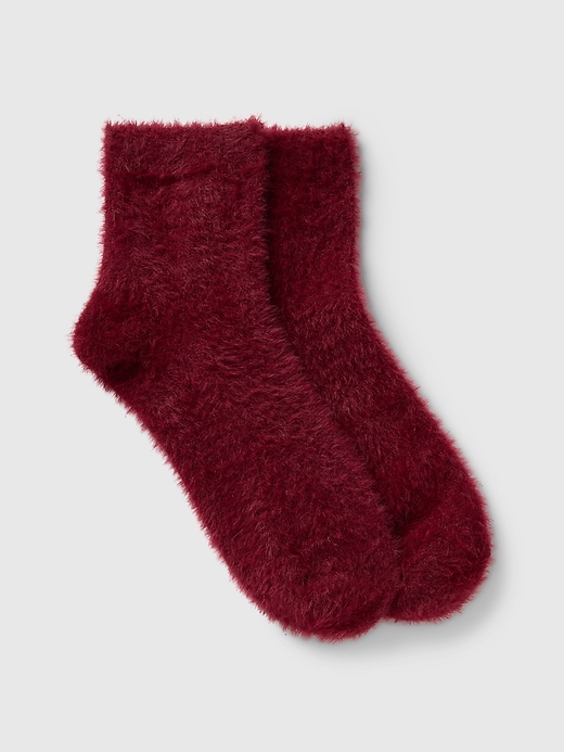 Image number 4 showing, Fuzzy Quarter Crew Socks