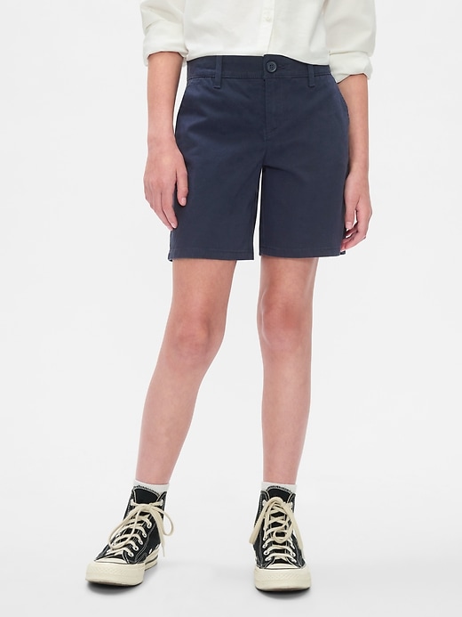 Image number 2 showing, Kids Mid Rise Uniform Bermuda Shorts