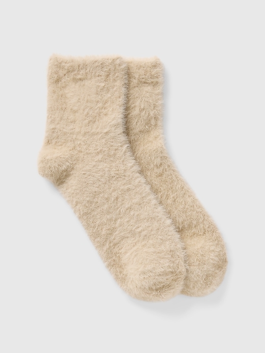 Image number 3 showing, Fuzzy Quarter Crew Socks