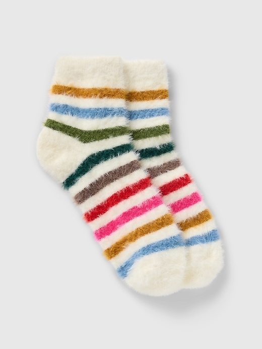 Image number 2 showing, Fuzzy Quarter Crew Socks