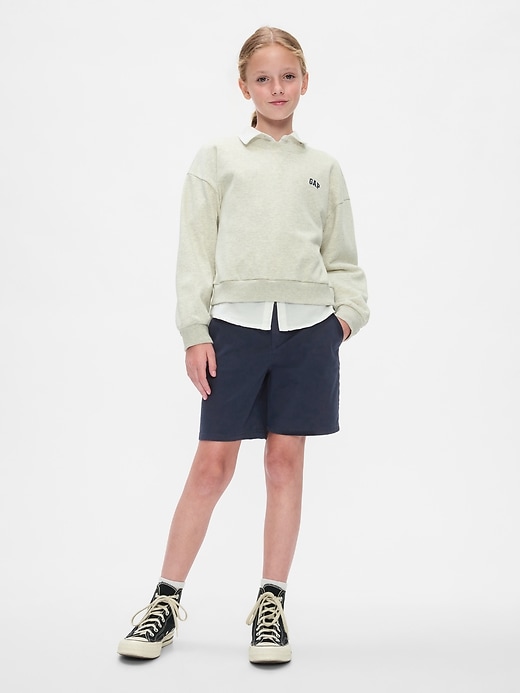 Image number 1 showing, Kids Mid Rise Uniform Bermuda Shorts