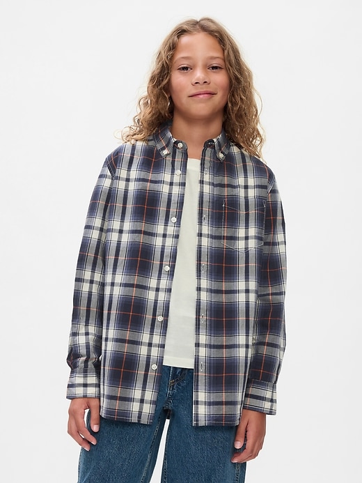 Image number 1 showing, Kids Organic Cotton Poplin Shirt