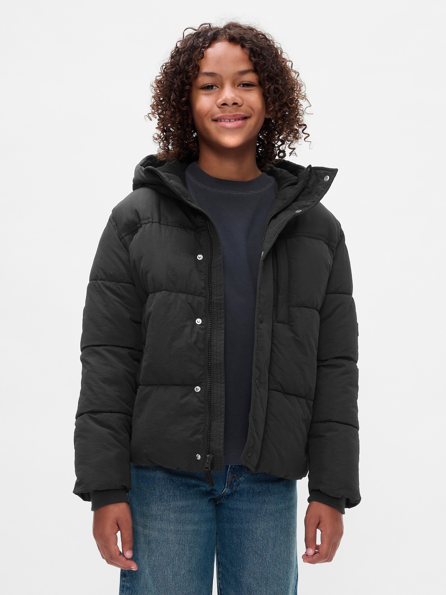 Girls down puffer jacket hotsell