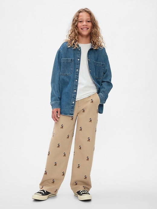 Image number 1 showing, Gap × Disney Kids Embroidered Baggy Khakis