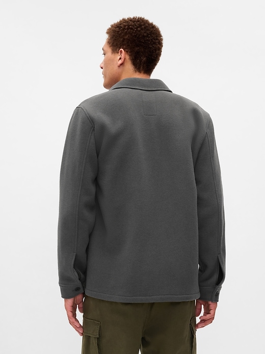 Image number 2 showing, Wool-Blend Relaxed Utility Shirt Jacket