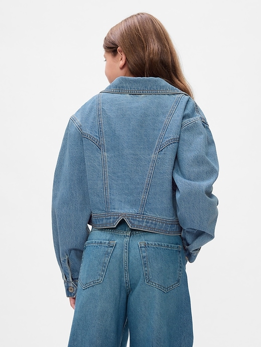 Image number 2 showing, Kids Fringe Western Denim Jacket