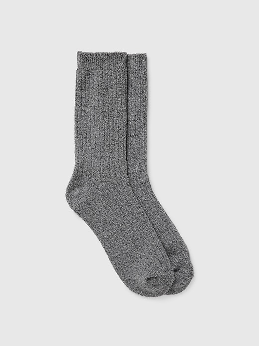 Image number 1 showing, Cozy Sparkle Rib Crew Socks