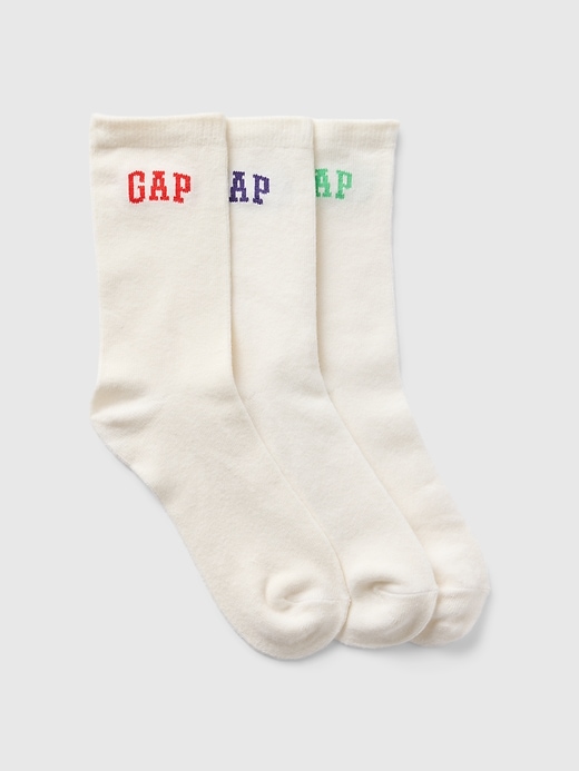 View large product image 1 of 1. Kids Arch Logo Crew Socks (3-Pack)