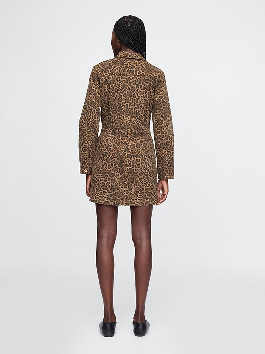 Image number 2 showing, Leopard Denim Mini Dress