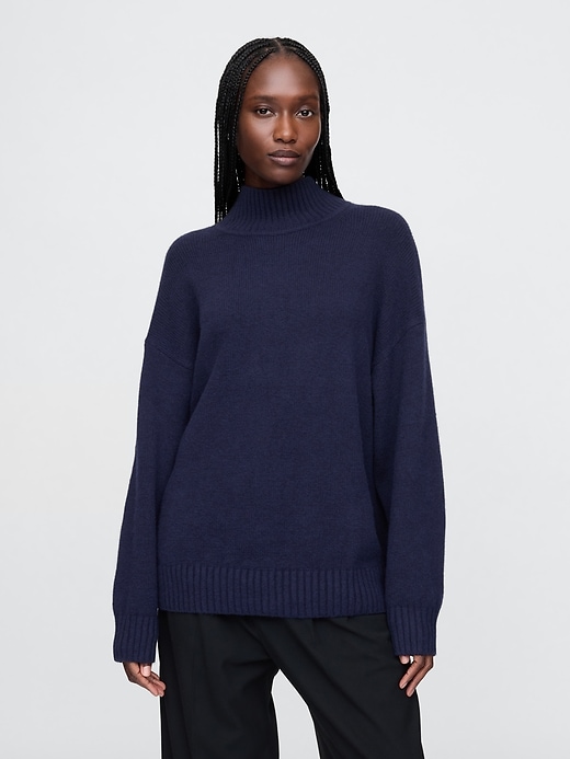 Image number 1 showing, CashSoft Mockneck Sweater