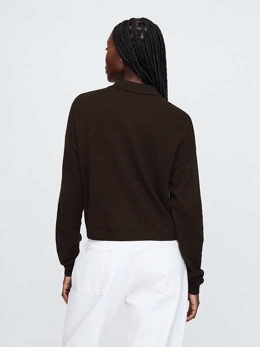 Image number 2 showing, CashSoft Relaxed Polo Sweater