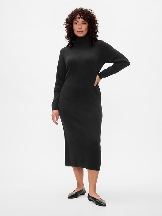 Image number 5 showing, CashSoft Turtleneck Maxi Sweater Dress