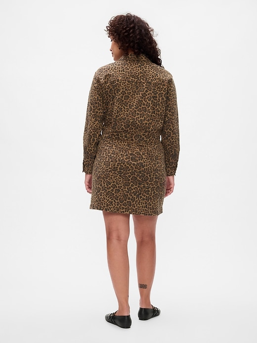 Image number 6 showing, Leopard Denim Mini Dress