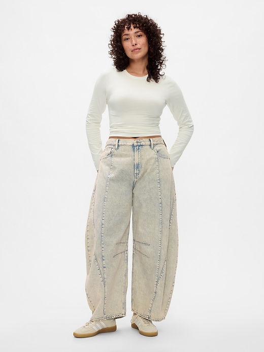 Image number 5 showing, High Rise Horseshoe Jeans