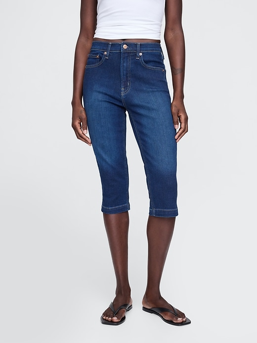 Image number 2 showing, High Rise True Skinny Capri Jeans