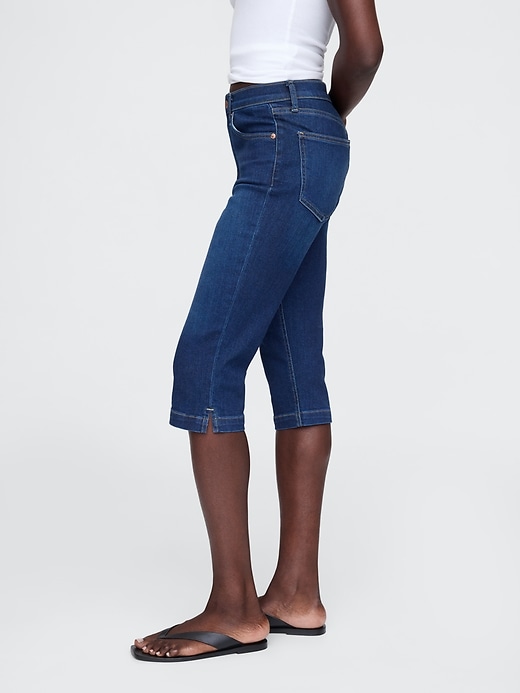 Image number 3 showing, High Rise True Skinny Capri Jeans