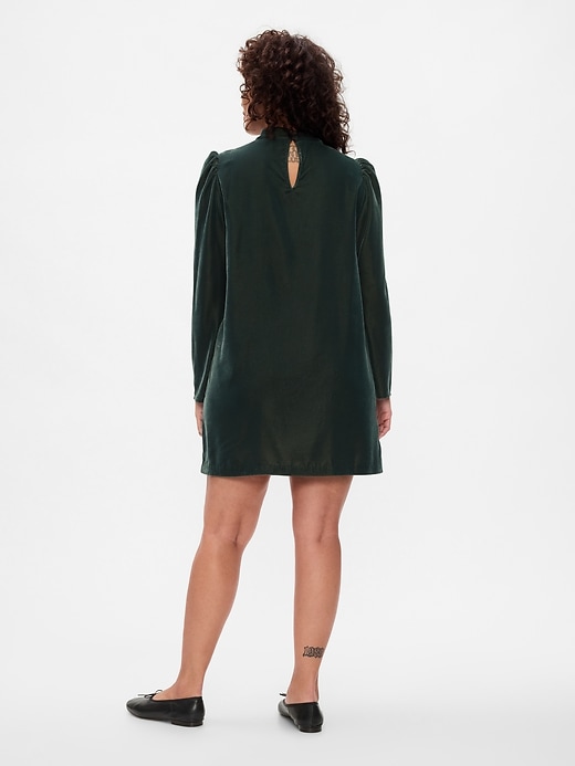 Image number 6 showing, Recycled Velvet Puff-Sleeve Mini Dress