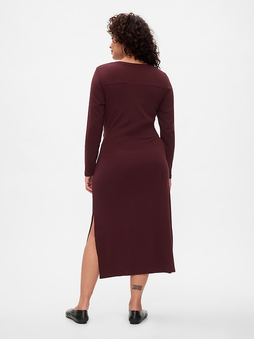 Image number 6 showing, Modern Rib Tie-Knot Midi Dress