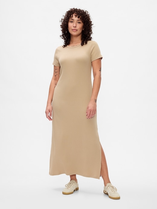 Image number 5 showing, Modern Rib Maxi T-Shirt Dress