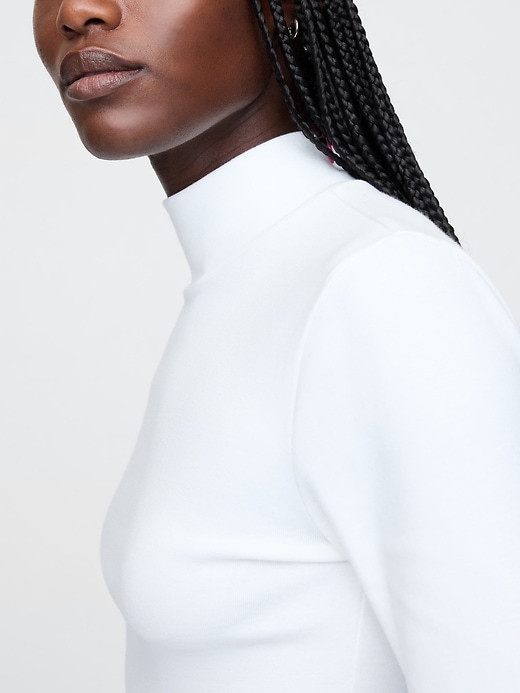 Image number 4 showing, Modern Cropped Mockneck Shirt