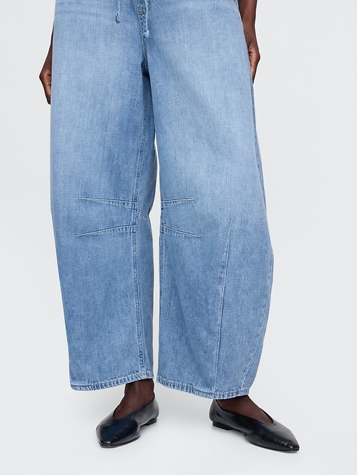 Image number 8 showing, High Rise Pull-On Horseshoe Jeans