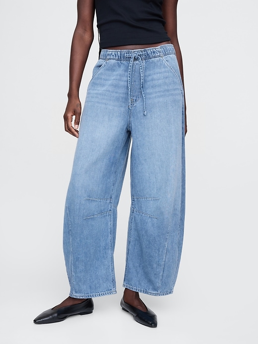 Image number 2 showing, High Rise Pull-On Horseshoe Jeans