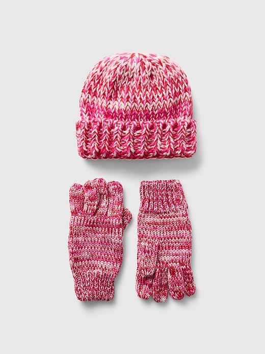 Image number 1 showing, Kids Chunky Knit Beanie Set