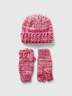 Gap hat, glove and top scarf set size