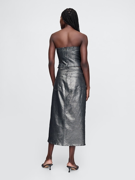 Image number 2 showing, Foil Midi Skirt