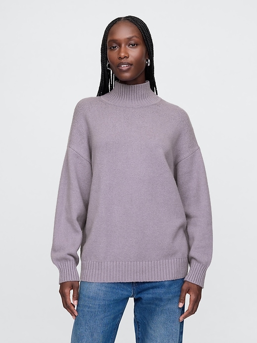 Image number 1 showing, CashSoft Mockneck Sweater