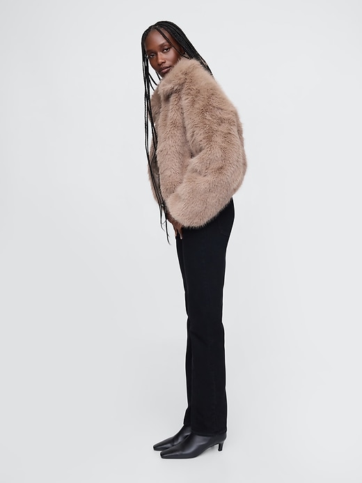 Image number 3 showing, Cropped Faux Fur Jacket