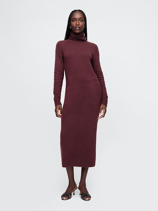 Image number 1 showing, CashSoft Turtleneck Maxi Sweater Dress