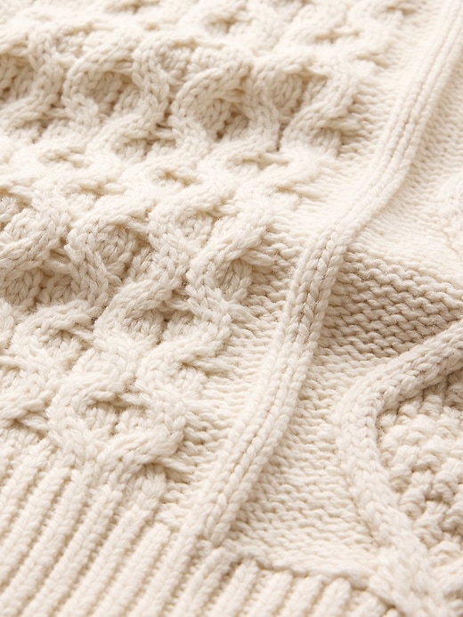 Image number 4 showing, Oversized Mixed Cable-Knit Sweater