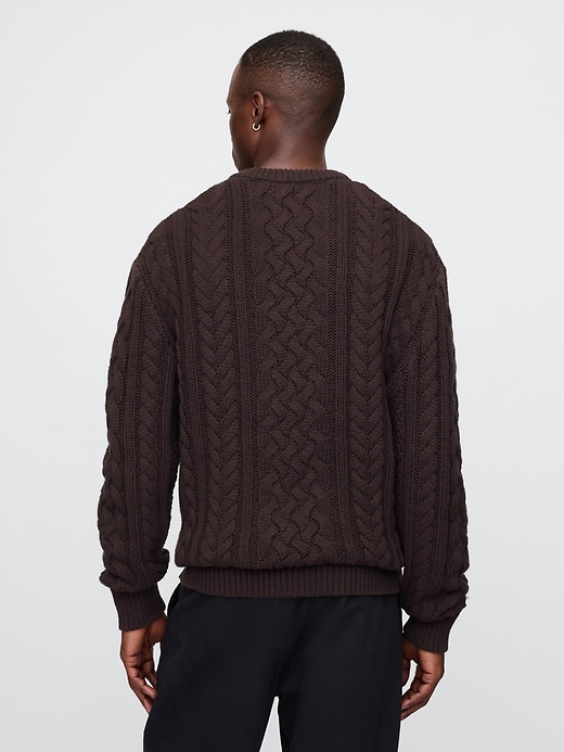 Image number 2 showing, Relaxed Cable-Knit Sweater