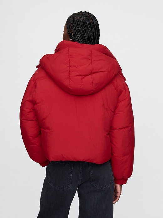 Image number 2 showing, Cropped Duvet Wrap Puffer Jacket