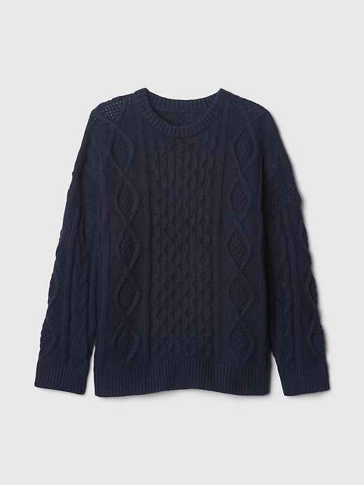 Image number 5 showing, Oversized Mixed Cable-Knit Sweater