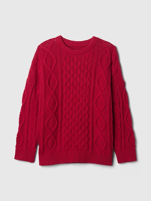 Image number 5 showing, Oversized Mixed Cable-Knit Sweater